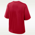 Playera Nike de la NFL para mujer San Francisco 49ers Primetime Premium Essential Boxy
