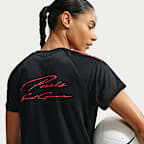 Haut de foot à manches courtes Nike Football Dri-FIT Paris Saint-Germain Strike pour femme