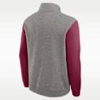 Sudadera de cuello redondo universitaria Nike de medio cierre para hombre Florida State Club