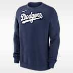 Los Angeles Dodgers Wordmark Men's Nike MLB Pullover Crew