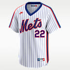 Jersey Nike Dri-FIT de la MLB Limited para hombre Juan Soto New York Mets Cooperstown 40th Anniversary