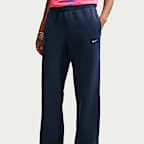 Nike Studio Fleece Medium Weight Women's Mid-Rise Open-Hem Trousers