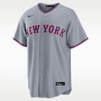 Jersey de manga corta Nike de la MLB para hombre New York Mets