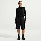 Nike Sportswear Women's Loose Sheer Slub Mesh Long-Sleeve Top