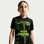 Playera de futbol Nike Dri-FIT para antes del partido del Club Atlético de Madrid visitante para niños talla grande