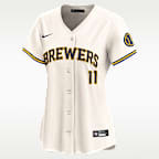 Jersey Nike Dri-FIT ADV de la MLB Limited para mujer Jackson Chourio Milwaukee Brewers