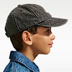 Gorra de denim sin estructura para niños Nike Club