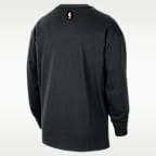 Playera de manga larga Nike de la NBA para hombre Philadelphia 76ers Essentials Hardwood Classics