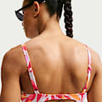 Traje de baño de una pieza con cuello en V para mujer Nike Swim