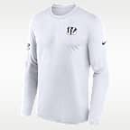 Playera de manga larga Nike Dri-FIT de la NFL para hombre Cincinnati Bengals Alt Legend Small Logo