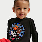 Playera de manga larga Dri-FIT con gráfico infantil Nike