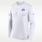 Playera de manga larga Nike Dri-FIT de la NFL para hombre Los Angeles Rams Alt Legend Small Logo