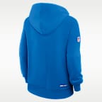 Sudadera con gorro sin cierre Nike Dri-FIT de la NFL para mujer Detroit Lions Sideline Standard Issue