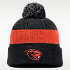Oregon State Beavers Peak Nike Basketball College Cuffed Pom Beanie