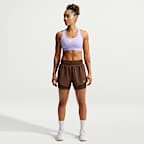Nike One Dri-FIT 2-in-1 damesshorts met hoge taille (8 cm)