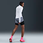 Top da running Dri-FIT con zip a 1/4 Nike Tempo – Donna