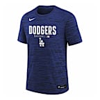 Playera Nike Dri-FIT de la MLB para niños talla grande Los Angeles Dodgers Authentic Collection Velocity