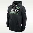 Sudadera con gorro sin cierre Nike Dri-FIT de la NFL para hombre New York Jets Sideline Standard Issue