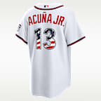 Ronald Acuña Jr. Atlanta Braves USA 250 Men's Nike MLB Stadium Jersey