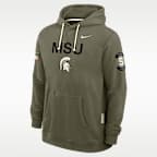 Michigan State 2025 Military Appreciation Men's Nike Dri-FIT College Pullover Hoodie