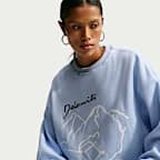 Nike Studio Fleece Medium Weight Oversize-Rundhalsshirt (Damen)