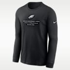 Playera de manga larga Nike Dri-FIT de la NFL para hombre Philadelphia Eagles Team Issue