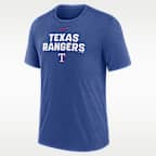 Playera Nike de la MLB para hombre Texas Rangers Stacked