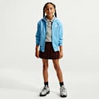 Nike Sportswear Club Fleece Sudadera con gorro de cierre completo para niños talla grande