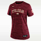 Texas Rangers Authentic Collection City Connect Velocity Women's Nike Dri-FIT MLB T-Shirt