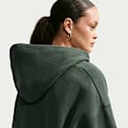 Nike Studio Fleece Medium Weight Women's Oversized Full-Zip Cropped Hoodie