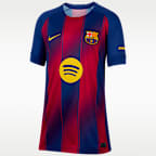 Raphinha Barcelona 2025/26 Stadium Home Big Kids' Nike Dri-FIT Soccer Jersey
