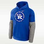 Sudadera con gorro sin cierre universitaria Nike Therma-FIT para hombre Kentucky Primetime
