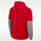 Sudadera con gorro sin cierre universitaria Nike Therma-FIT para hombre Ohio State Primetime