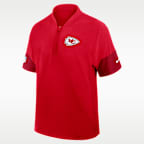 Kansas City Chiefs Sideline Coach Men's Nike NFL 1/2-Zip Short-Sleeve Jacket