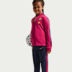 FC Barcelona Strike Nike Dri-FIT-Fußball-Trainingsanzug aus Strickmaterial für jüngere Kinder