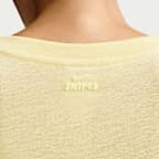 Haut court à manches courtes torsadé avec col en V NikeSKIMS Performance Cotton Blend pour femme