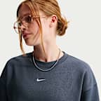 Nike Sportswear Studio Big Kids' (Girls') Oversized Crew-Neck Sweatshirt