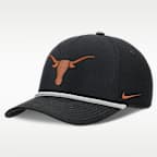 Gorra universitaria Nike ajustable para hombre Texas Sideline Rope Rise