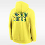 Sudadera con gorro sin cierre universitaria Nike para hombre Oregon Club Basketball 2-Hit