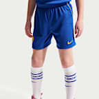 Replika domácí fotbalové trojdílné soupravy Chelsea FC Stadium 2026 Nike Football pro malé děti
