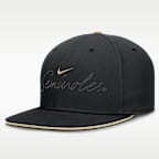 Gorra universitaria Nike Dri-FIT ajustada para hombre Florida State Pro