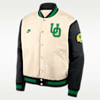 Oregon Legacy Men's Nike College Full-Snap Bomber Jacket