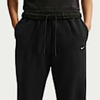 Pants de tiro alto oversized para mujer Nike Studio Fleece Heavyweight Plush