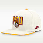 Gorra universitaria Nike Dri-FIT ajustable para hombre Florida State Legacy Letter & Mascot Pro