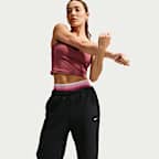 Nike Studio Fleece Sport Women's Dri-FIT Mid-Rise Open-Hem Pants