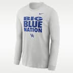 Playera de manga larga universitaria Nike Dri-FIT para hombre Kentucky Sideline Slogan