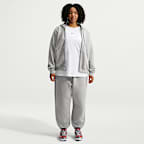 Sudadera con gorro de cierre completo para mujer (talla grande) Nike Studio Fleece Medium Weight
