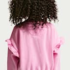 Conjunto de leggings acampanados y sudadera de cuello redondo con volantes infantil Nike
