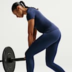 Leggings de cintura alta sin costura delantera de largo completo para mujer Nike Universa