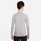 Playera de manga larga Dri-FIT UV para niño talla grande Nike Swim Hydroguard Essential